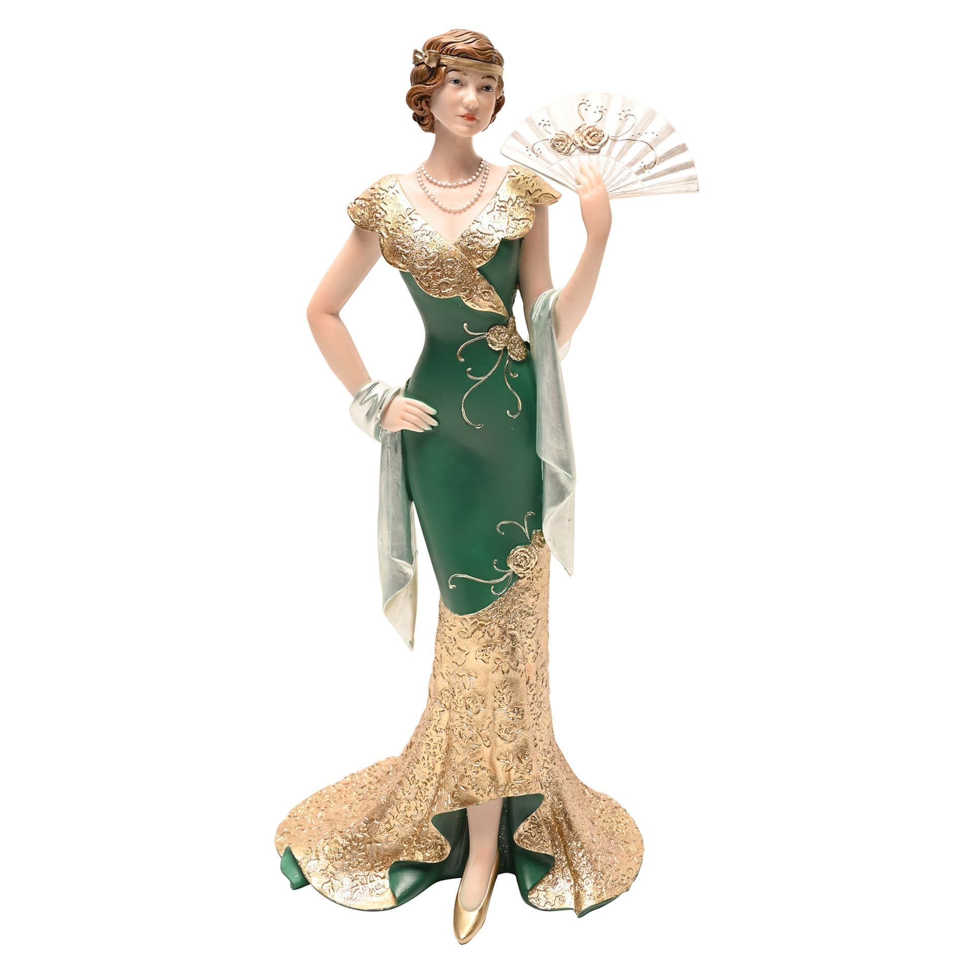 Broadway Belles Emerald Elegance Art Deco Charleston Lady Figurine Ornament  Clara 63219 1920s figurine