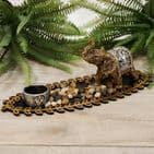 Bronze Elephant Tea Light Holder Set Home Ornament Zen Decor Accessory