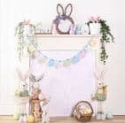 Bunny Ears Natural Rustic Wreath With Purple Foliage simple minimalist decoration