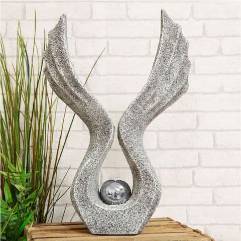 Calming Zen Concrete Abstract Garden Sculpture Mermaid Tail