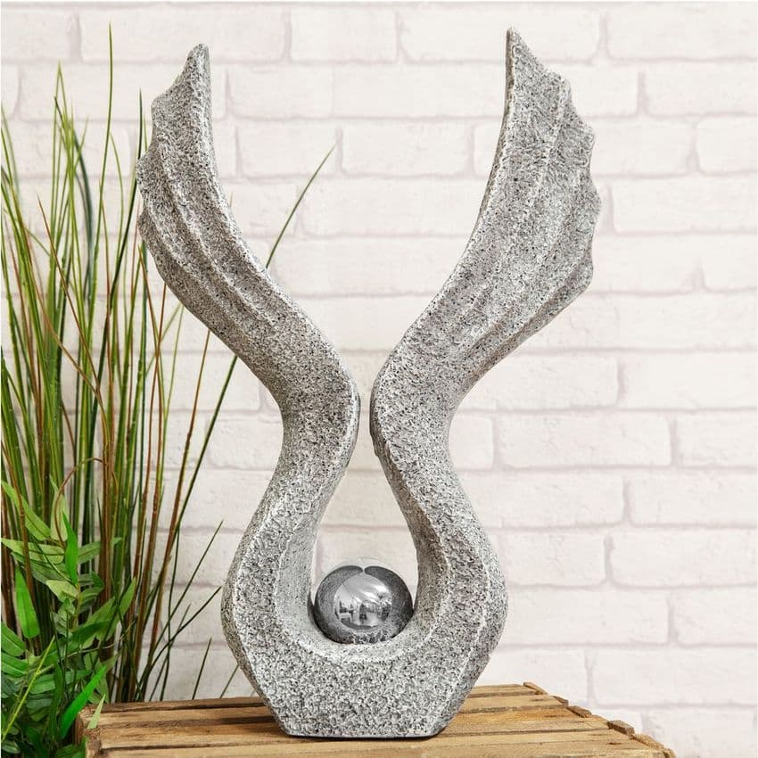Abstract Zen Concrete Effect Garden Sculpture ornament for indoors and outdoors