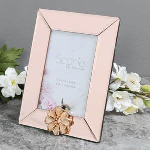 Champagne Mirrored Glass Photo Frame 4 x 6 Luxury Embellished Frame