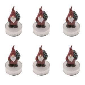 Christmas Candle Tea Lights Set Of 6 Santa shaped candles