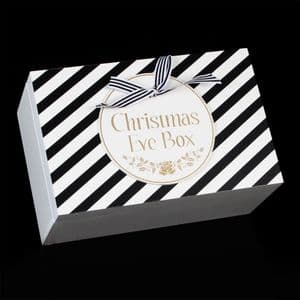 Christmas Eve Box - Wooden 'Christmas Eve' Gift box Black White Gold