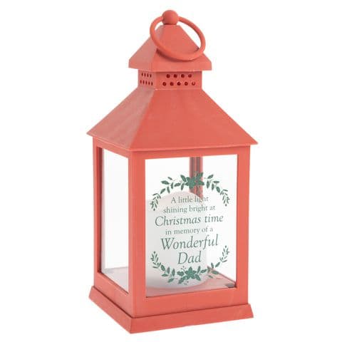 Christmas Grave Lantern with LED candle for Dad