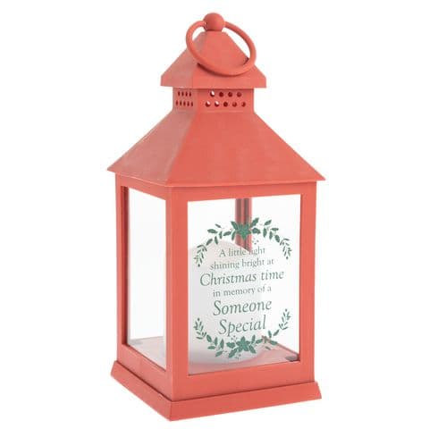 Christmas Grave Lantern with LED candle In Memory of Someone Special