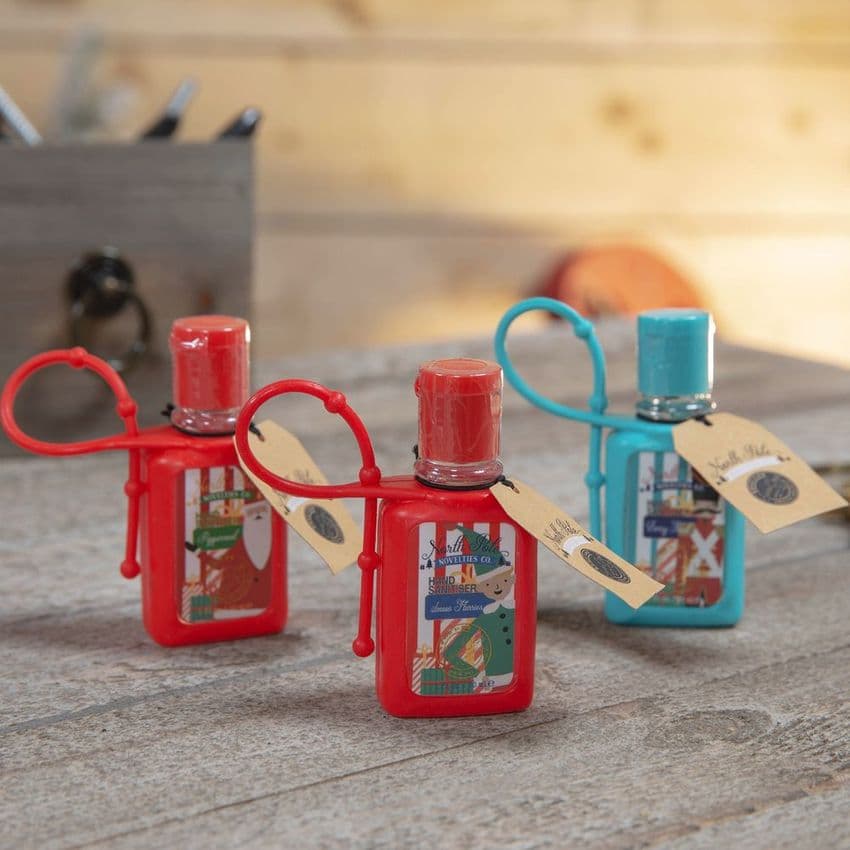 Christmas scented Hand sanitizer a perfect little stocking filler and secret santa gift.