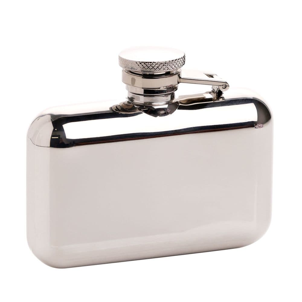 Classic Luxury Stainless Steel Compact Hip Flask by Harvey Makin