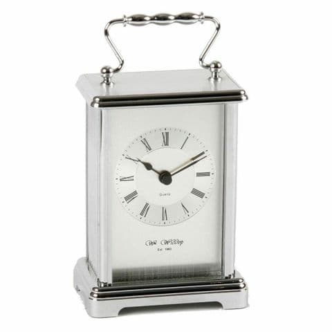 Classic Silver Carriage Clock By Wm Widdop