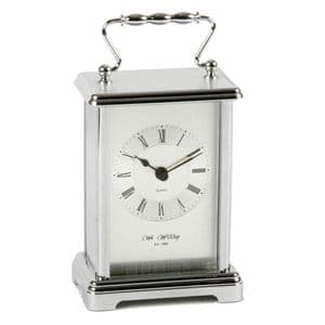 Classic Silver Carriage Clock By Wm Widdop