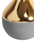 Concrete Grey and shiny gold Ceramic Vase Home Decoration ornament