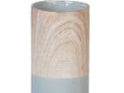 Concrete Grey and Wood Effect Tall Ceramic Cylinder Vase Home Decoration ornament
