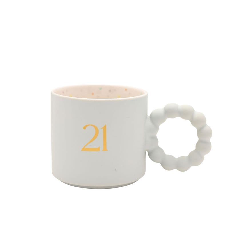 Confetti 21st Birthday White Mug Gift