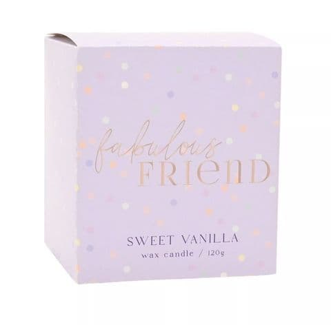 Confetti Fabulous Friend Scented Candle - Sweet Vanilla