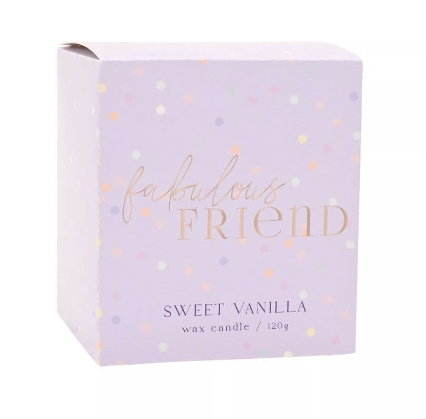 Fabulous Friend Scented Candle by Confetti - sweet vanilla Fragrance