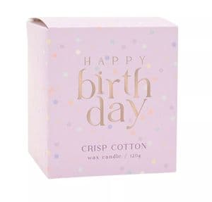 Confetti Happy Birthday Scented Candle - Crisp Cotton Fragrance