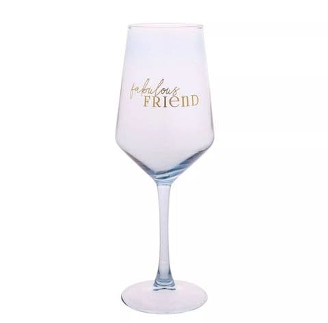 Confetti Lilac Tinted Wonderful Friend Wine Glass