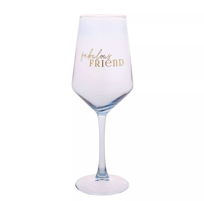 Confetti Lilac Wonderful Friend Wine Glass in matching gift box gift