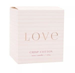 Confetti 'Love' Scented Candle  - Crisp Cotton Fragrance
