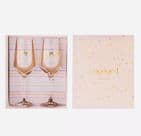 Confetti Set Of 2 'Engaged' Wine Glasses Set - Engagement gift idea