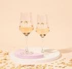 Confetti Set Of 2 'Engaged' Wine Glasses Set - Engagement gift idea