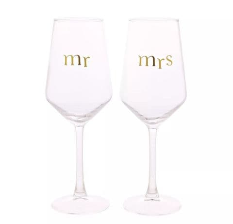 Confetti Set Of 2 'Mr & Mrs Glasses Set