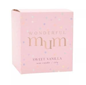 Confetti Wonderful Mum Scented Candle - Sweet Vanilla