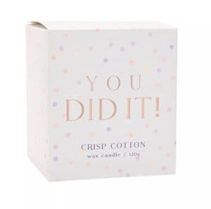 Confetti 'You Did It' Scented Candle  - Crisp Cotton Fragrance