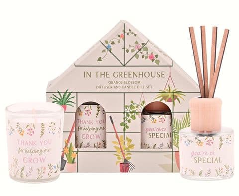 Cottage Garden Candle and Reed Diffuser Garden Themed Gift Set