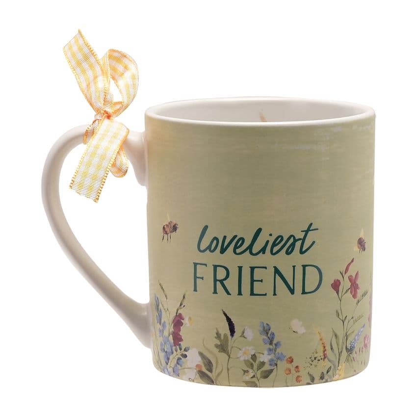 Cottage Garden Lovliest Friend Wild Flower & Bee Design Mug cottage core gift idea for friend's birthday