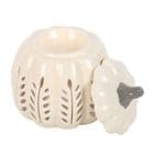Cream Leaf Cut Out Pumpkin Wax Melt Oil Burner