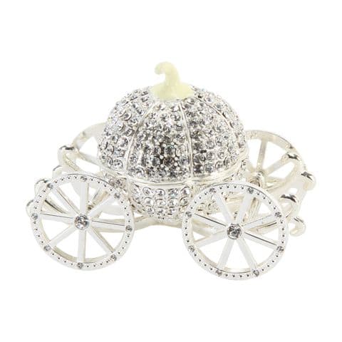 Crystal Cinderella Coach Trinket Box and Cake Topper - Juliana Treasured Trinkets Collectables