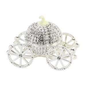 Crystal Cinderella Coach Trinket Box and Cake Topper - Juliana Treasured Trinkets Collectables