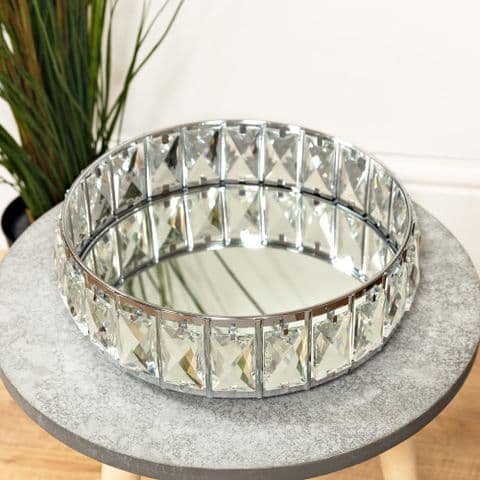 Crystal Mirror Decorative Tray