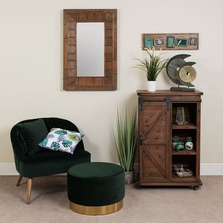 Dark Green Velvet Occasional Lounge or Bedroom Chair