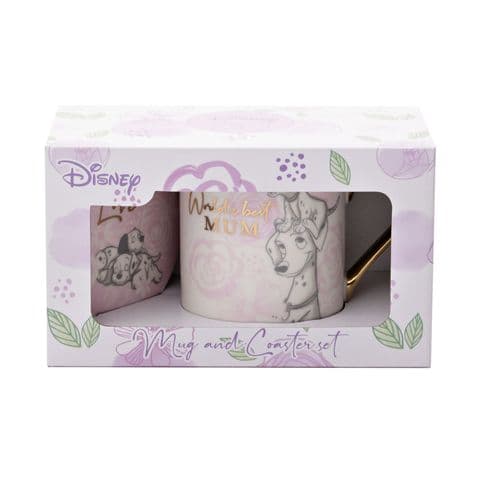 Disney 101 Damations Mug and Coaster Gift Set - Worlds Best Mum