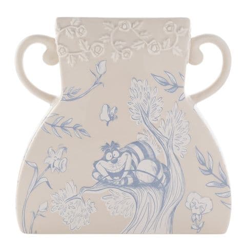 Disney Alice In Wonderland Cream Vase Featuring Cheshire Cat