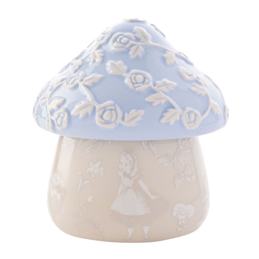 Disney Alice In Wonderland mushroom shape trinket box storage pot whimsical fantasy home accessory gift for Disney fans
