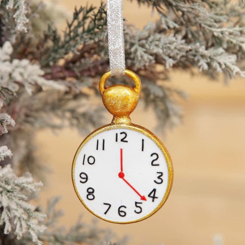 Disney Alice In Wonderland Pocket Watch Christmas Tree Decoration