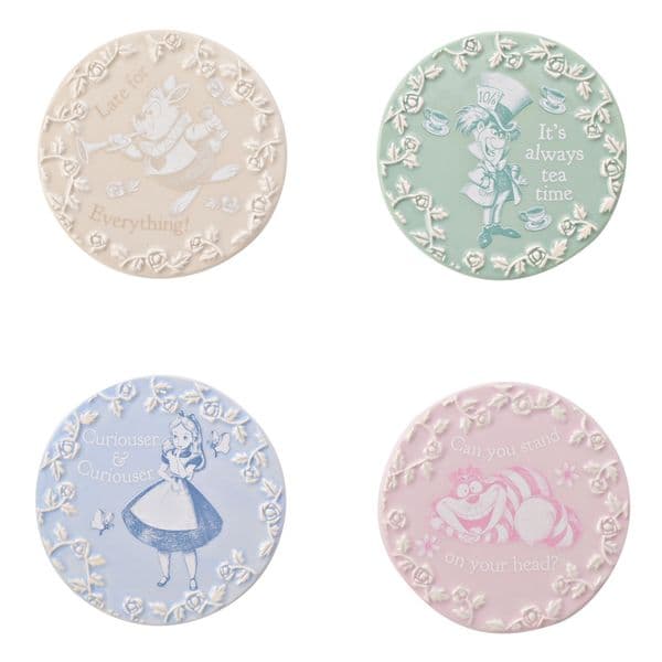 Disney Alice In Wonderland Set Of 4 Coasters