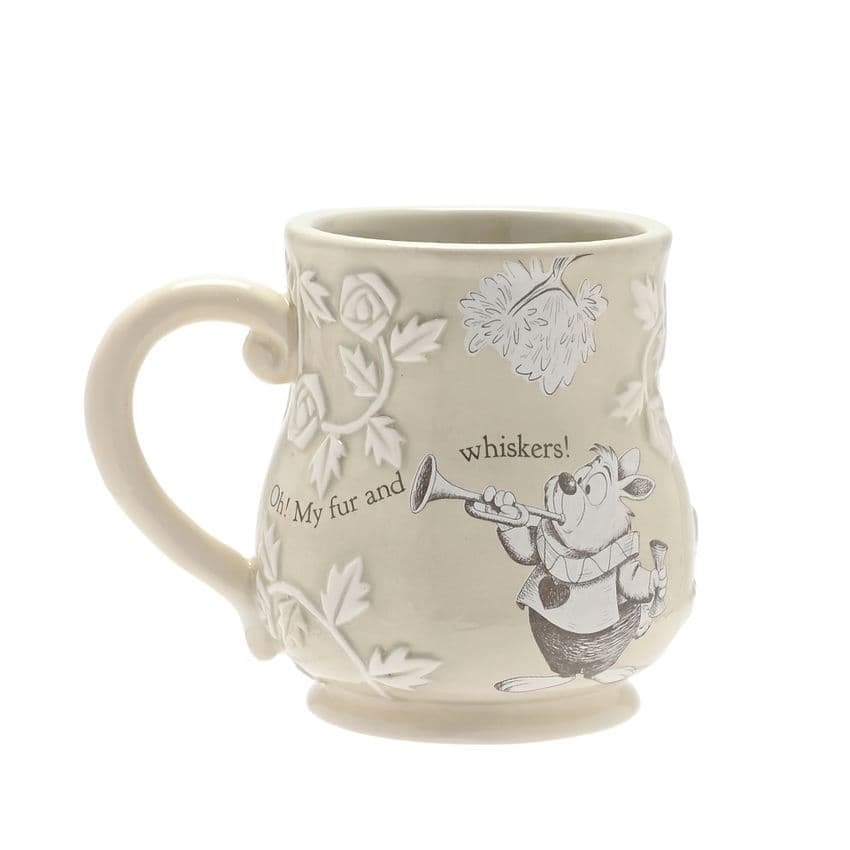 Disney The white rabbit from Alice In Wonderland collectors mug whimsical fantasy home accessory gift for Disney fans