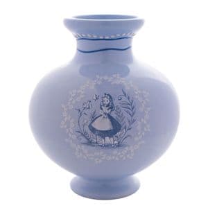 Disney Alice In Wonderland Vintage Look Blue Vase
