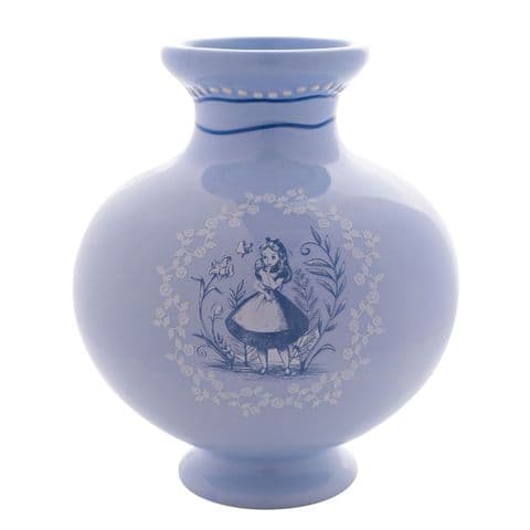 Disney Alice In Wonderland Vintage Look Blue Vase
