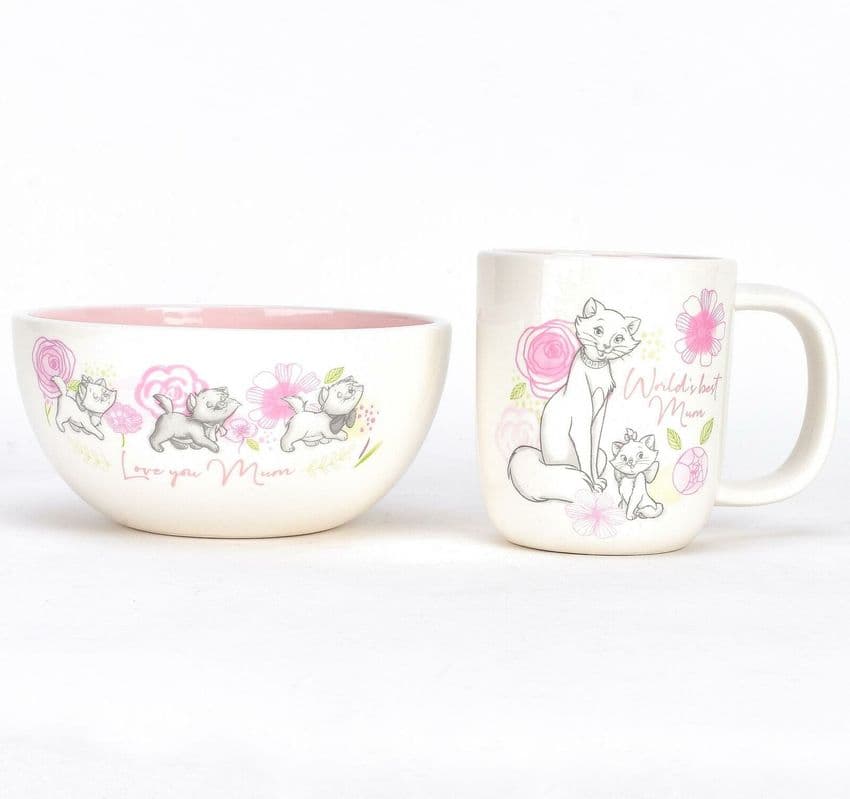 Disney Aristocats Marie Breakfast Set Gift For Mum. Mothers Day and Birthday gift for Mum