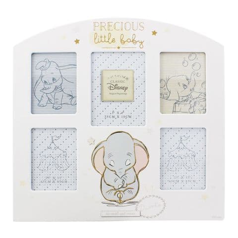 Disney Baby Dumbo Multi Aperture Photo Frame Gift For Nursery, New Baby and Christenings