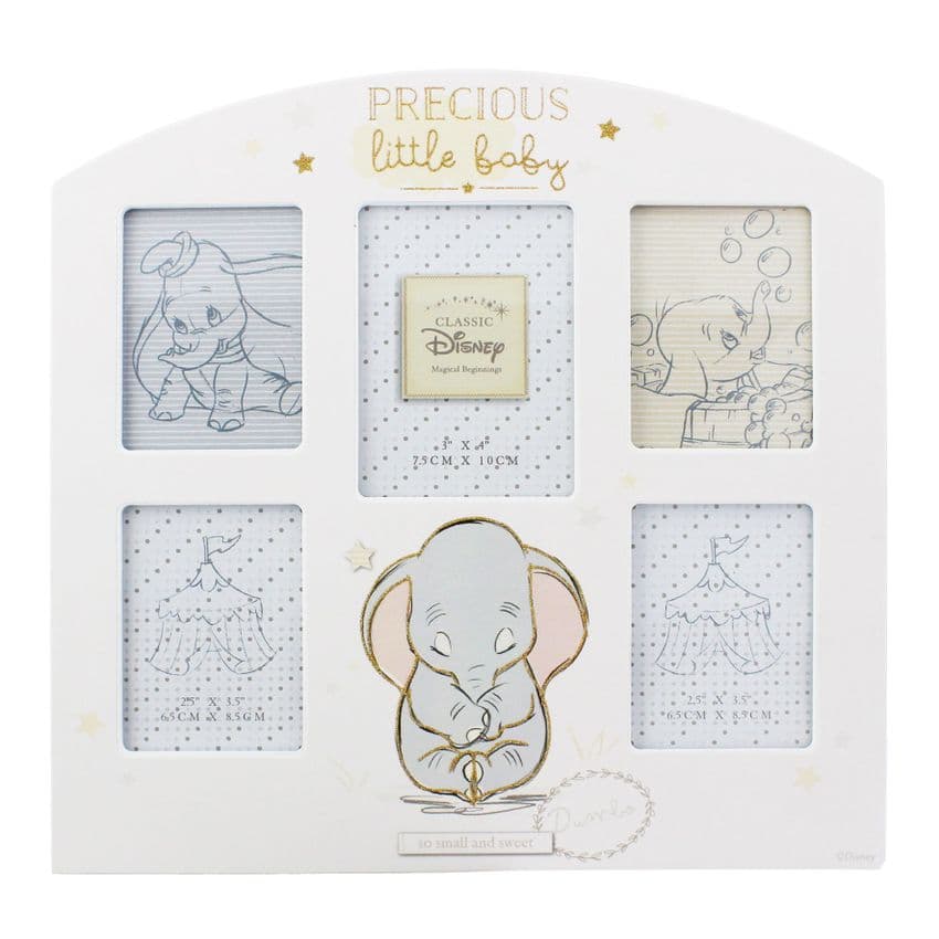 Disney Baby Dumbo Multi Aperture Photo Frame Gift For Nursery, New Baby and Christenings