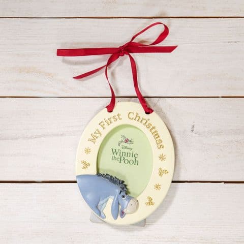 Disney Baby's 1st Christmas Eeyore Hanging Photo Frame Bauble