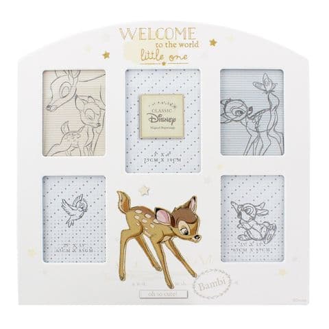 Disney Bambi New Baby Photo Frame Gift 'Welcome To The World' Collage Multi Aperture Picture Frame