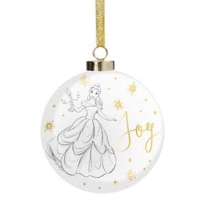 Disney Belle Luxury Ceramic Christmas Bauble Collectable Gift