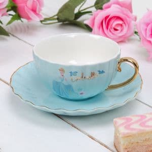 Disney Cinderella Pale Blue Teacup and Saucer Collectable Gift